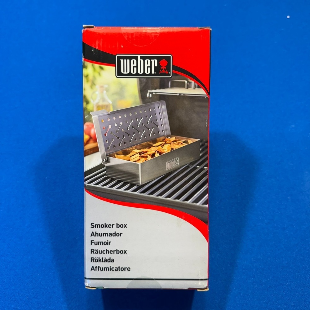Weber 7576 Stainless Steel Smoker Box for Q 200/2000 & larger gas grills - New